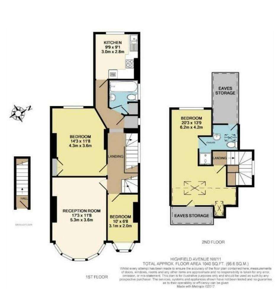 3 bedroom flat to rent - floorplan