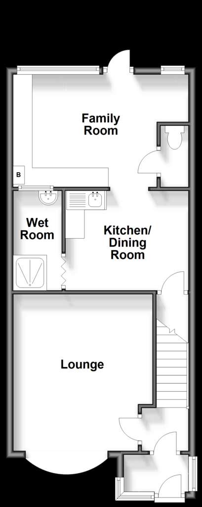 3 bedroom terraced house for sale - floorplan