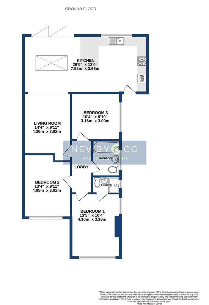 3 bedroom detached bungalow for sale - floorplan