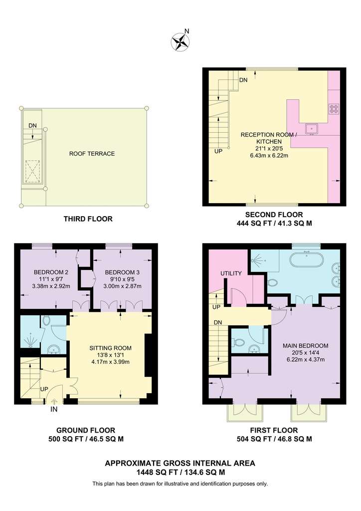 3 bedroom terraced house to rent - floorplan