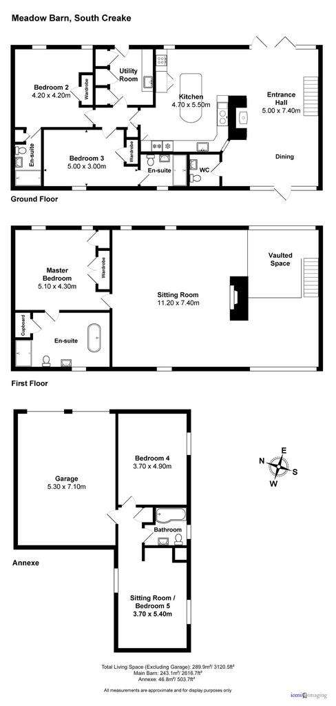 5 bedroom barn conversion for sale - floorplan