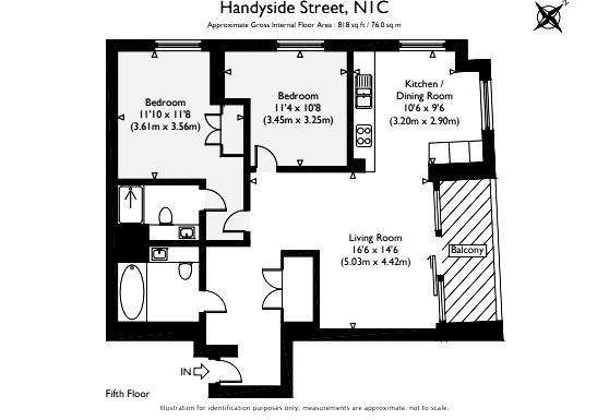 2 bedroom flat to rent - floorplan