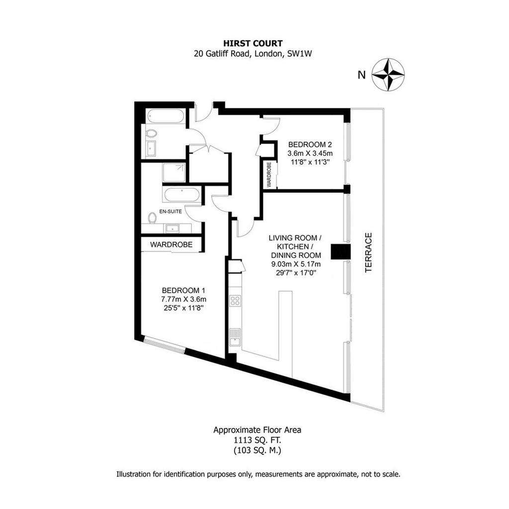 2 bedroom flat to rent - floorplan