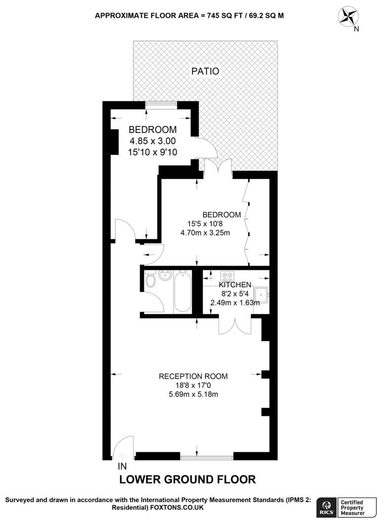 2 bedroom maisonette to rent - floorplan