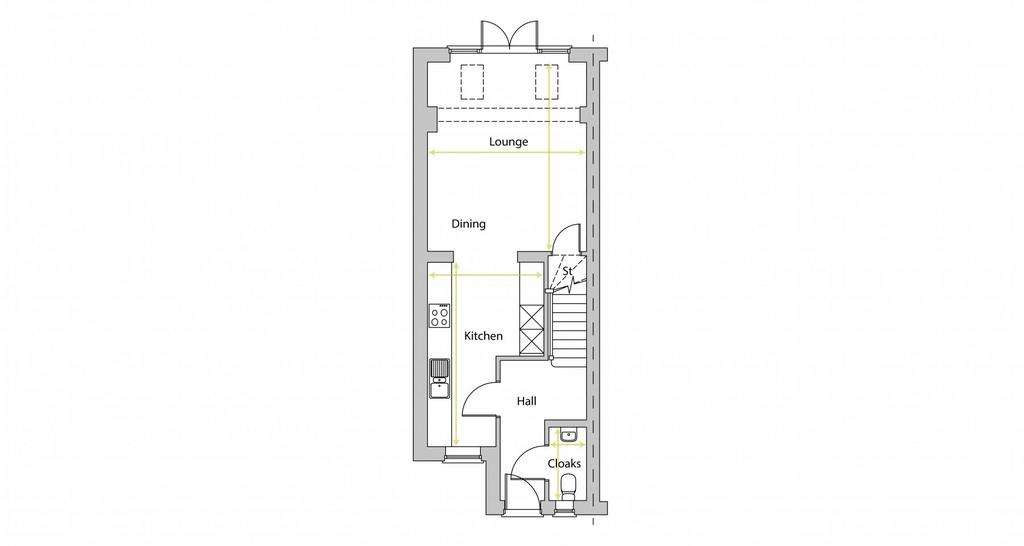 3 bedroom terraced house for sale - floorplan