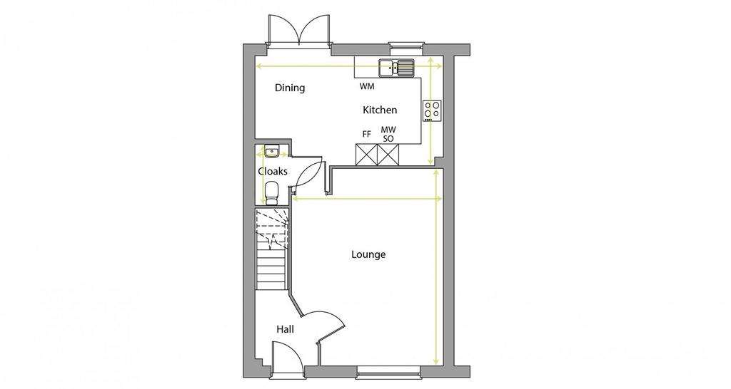 3 bedroom semi-detached house for sale - floorplan