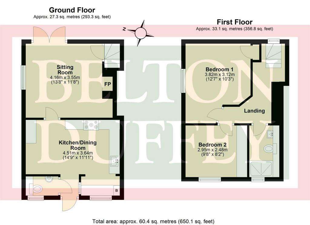 2 bedroom cottage for sale - floorplan