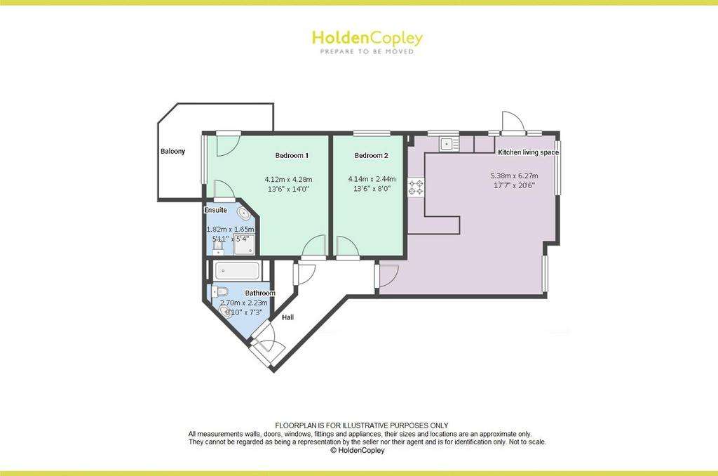 2 bedroom flat for sale - floorplan