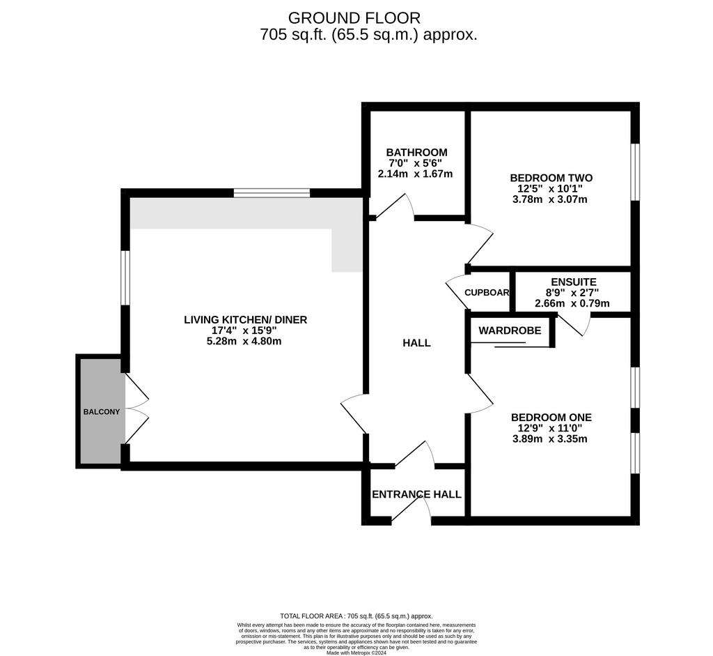 2 bedroom flat for sale - floorplan