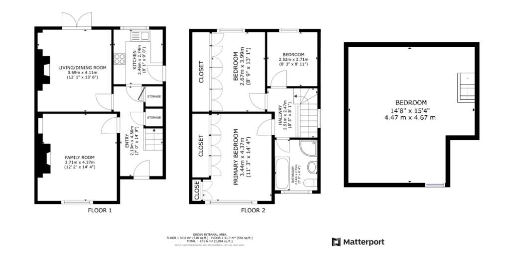 3 bedroom end of terrace house for sale - floorplan