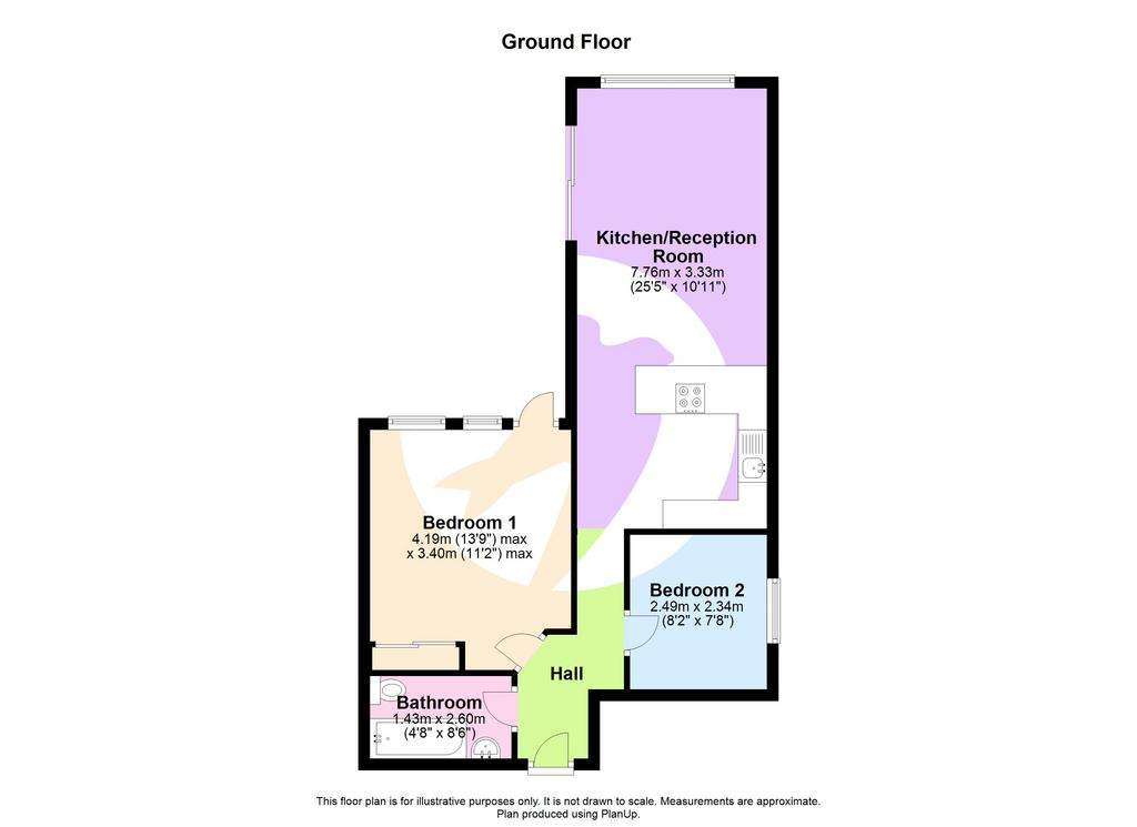 2 bedroom flat for sale - floorplan