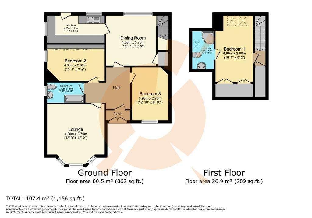 3 bedroom semi-detached bungalow for sale - floorplan