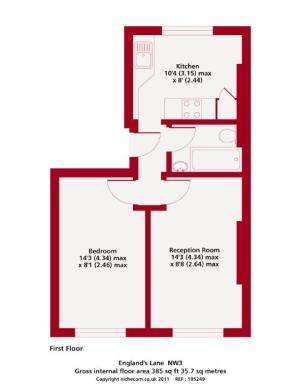 1 bedroom flat to rent - floorplan