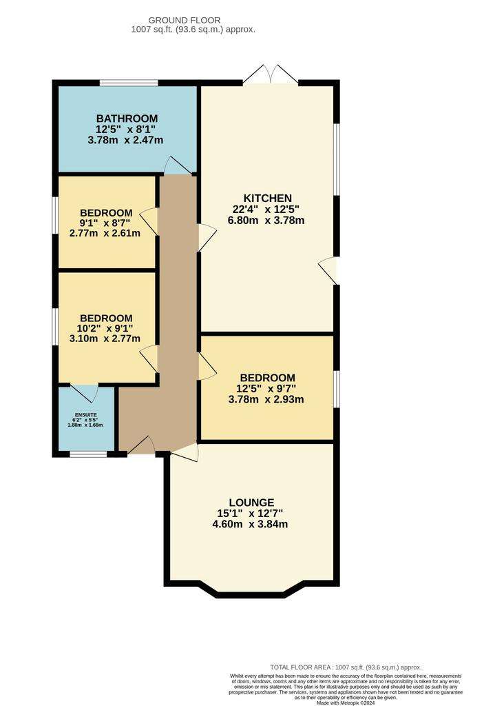 3 bedroom detached bungalow for sale - floorplan