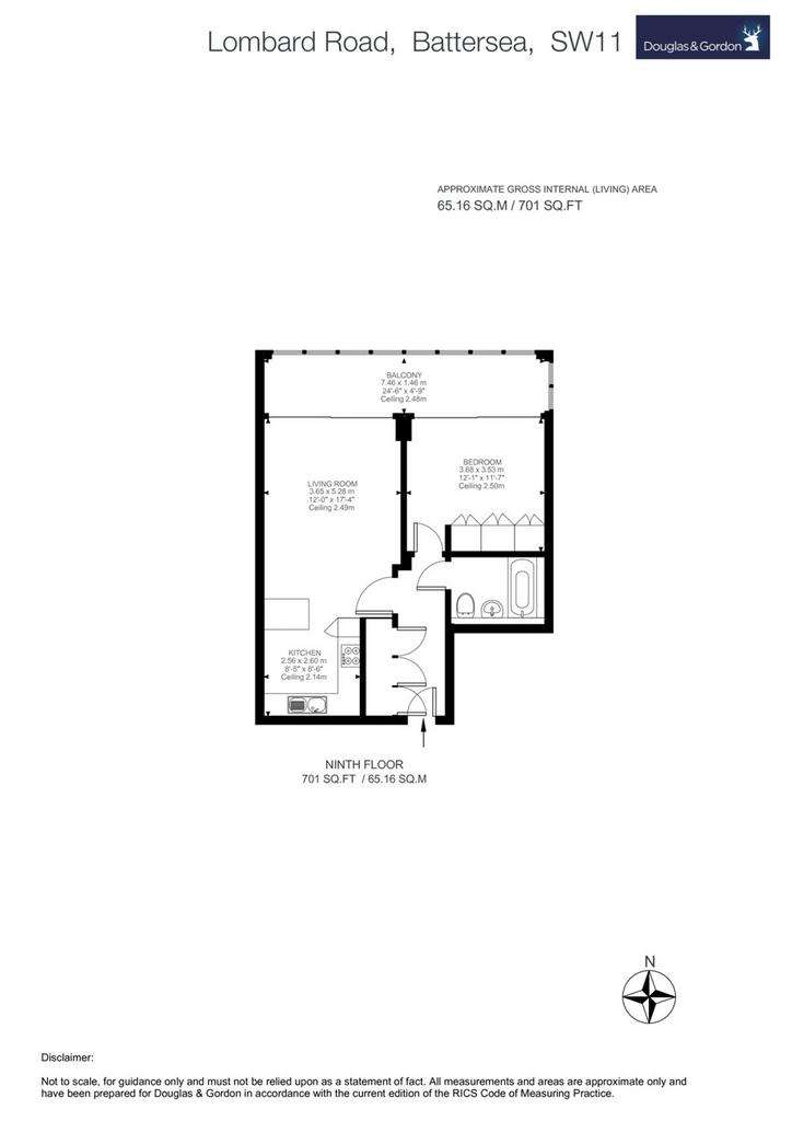 1 bedroom flat to rent - floorplan