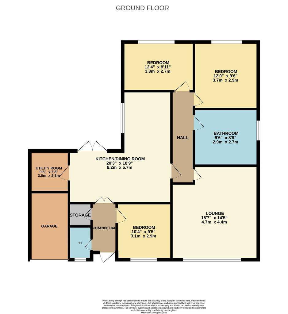 3 bedroom detached bungalow for sale - floorplan