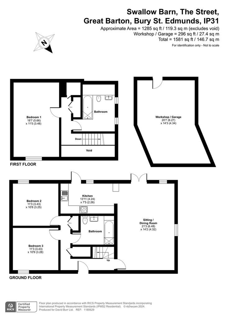 3 bedroom barn conversion for sale - floorplan