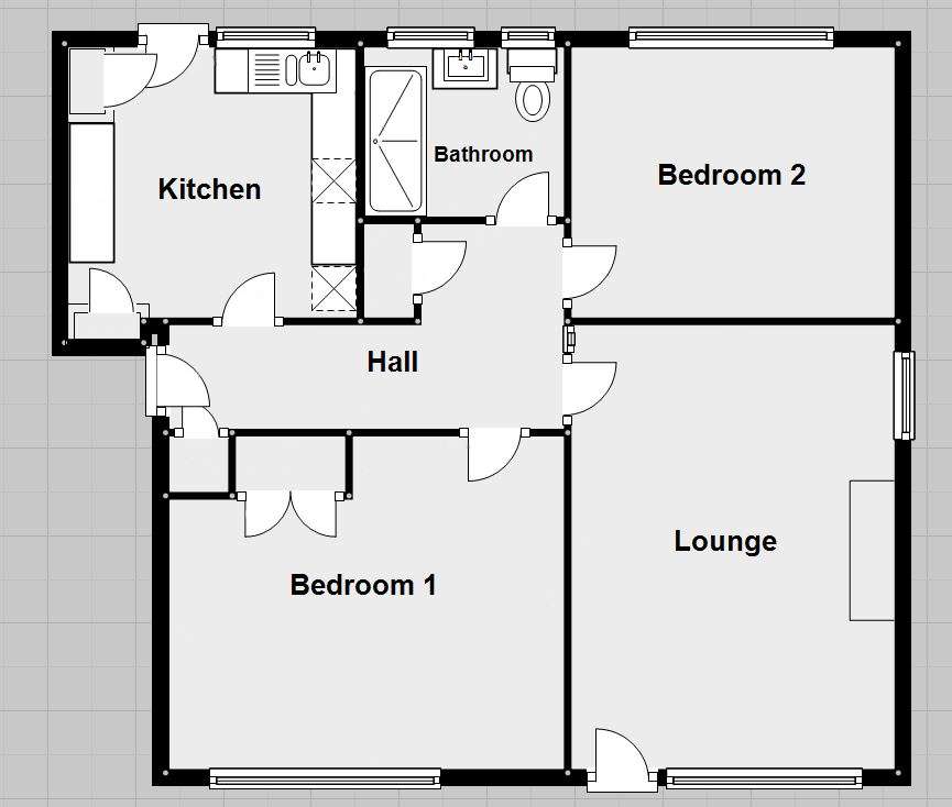 2 bedroom flat for sale - floorplan