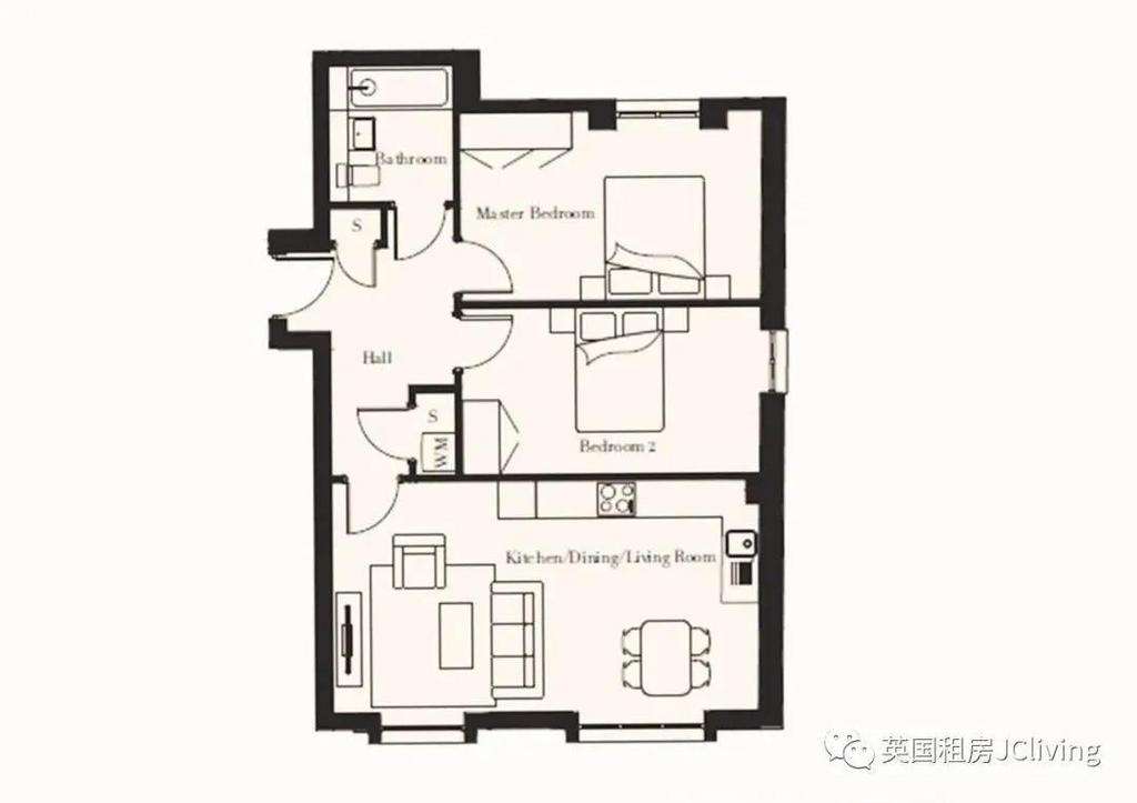 2 bedroom flat to rent - floorplan