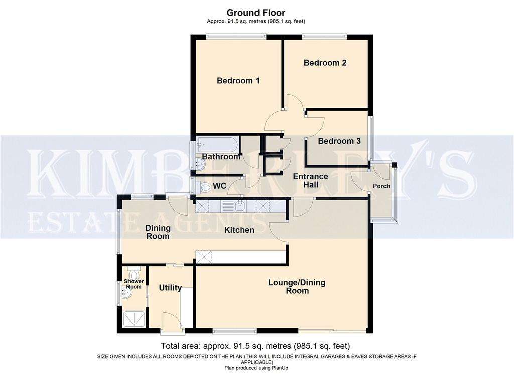 3 bedroom detached bungalow for sale - floorplan