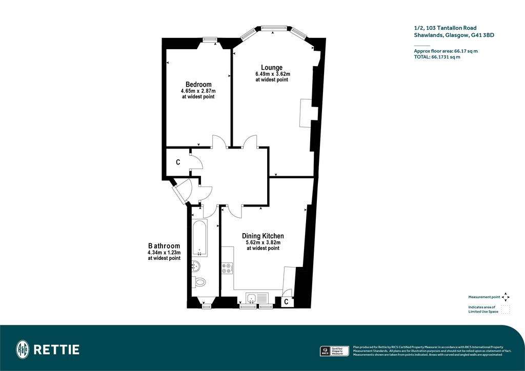 1 bedroom flat for sale - floorplan