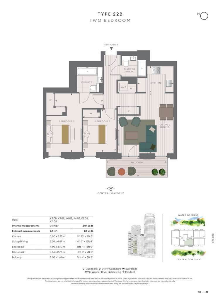 2 bedroom flat to rent - floorplan