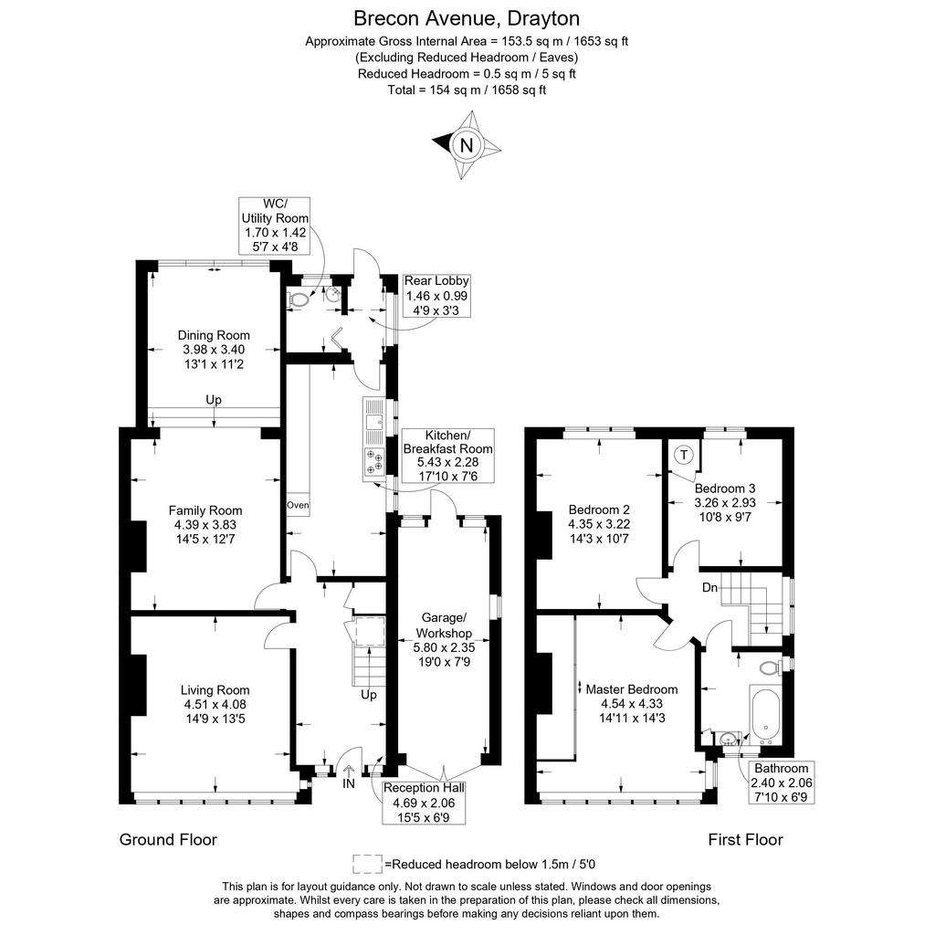 3 bedroom semi-detached house for sale - floorplan