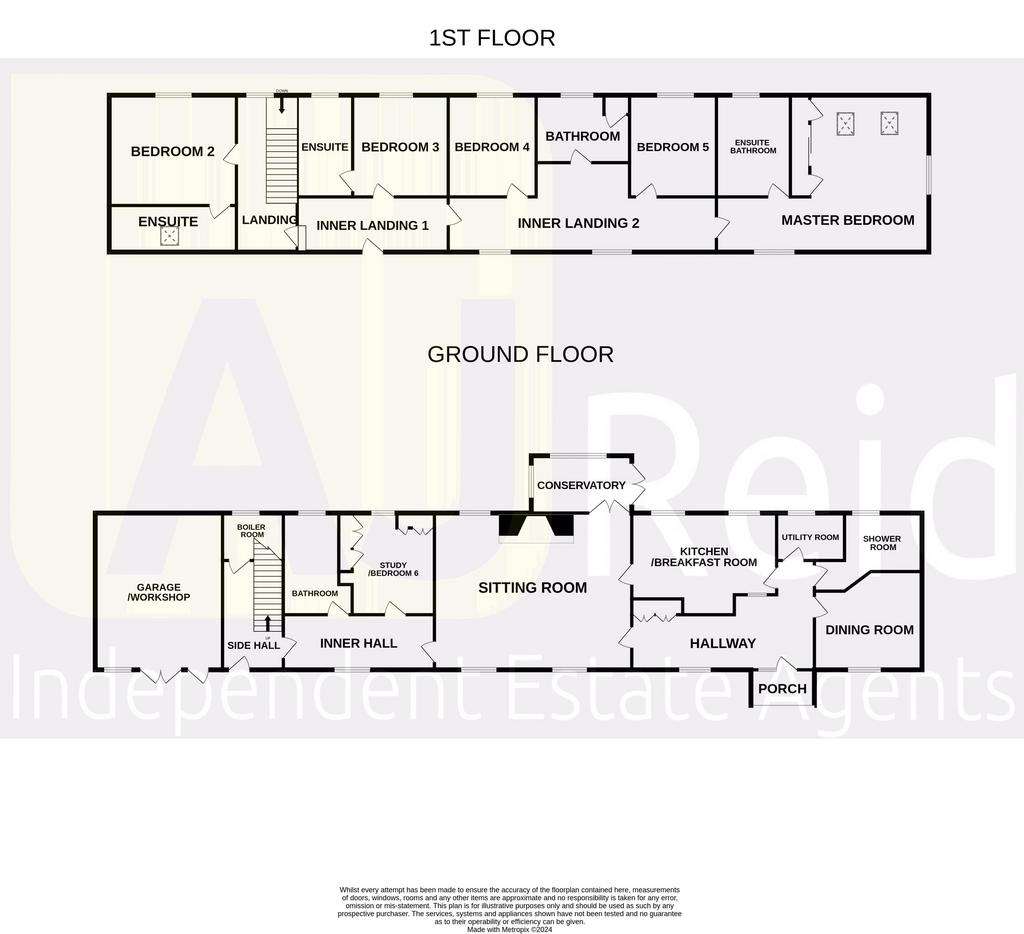 6 bedroom barn conversion for sale - floorplan