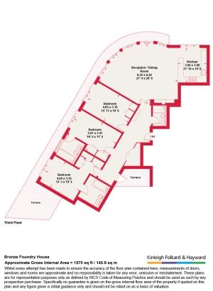 3 bedroom flat to rent - floorplan