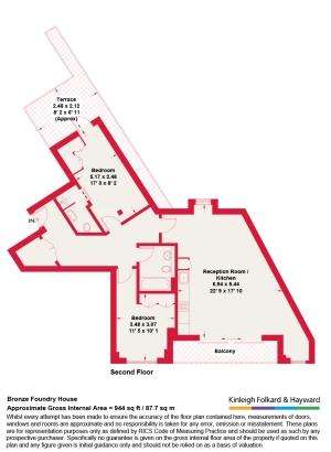 2 bedroom flat to rent - floorplan