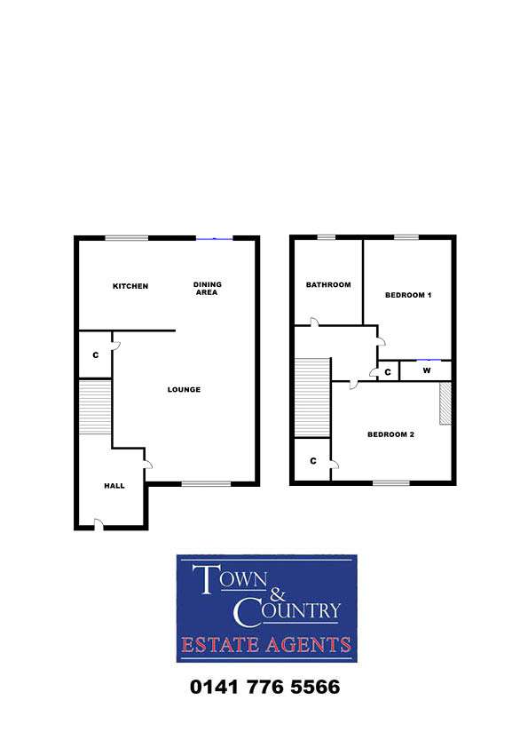 2 bedroom semi-detached house for sale - floorplan