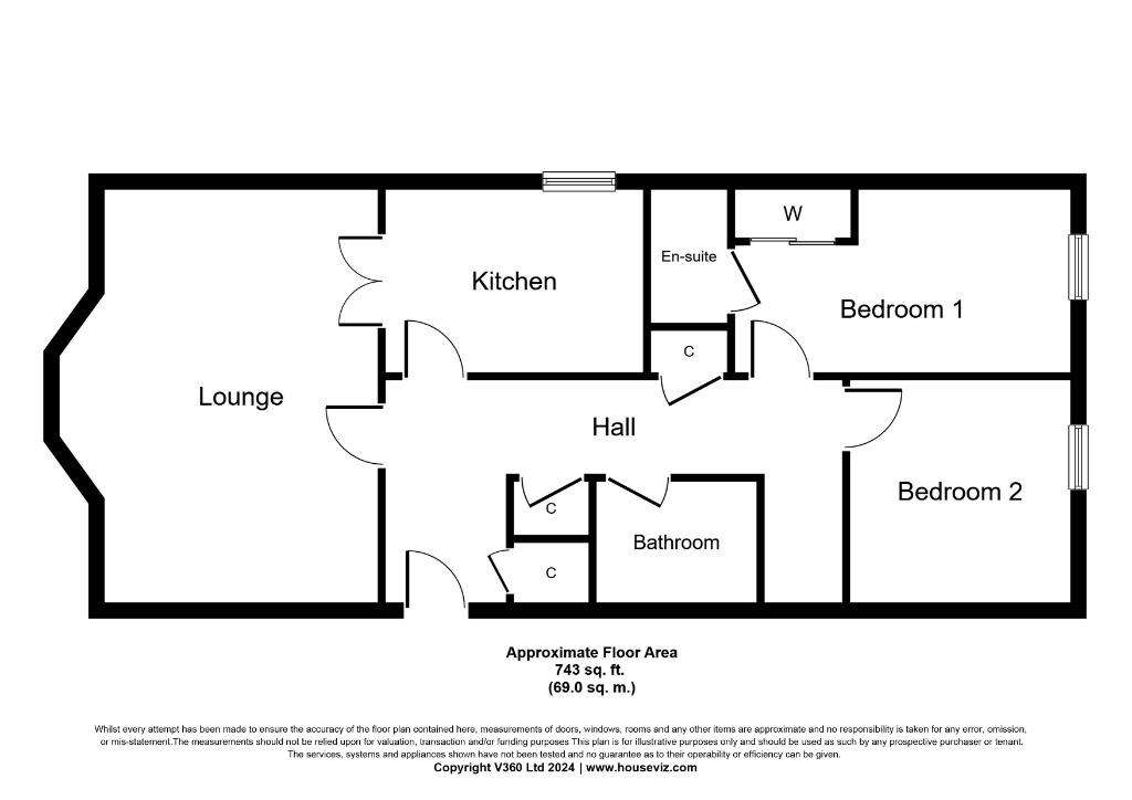 2 bedroom flat for sale - floorplan