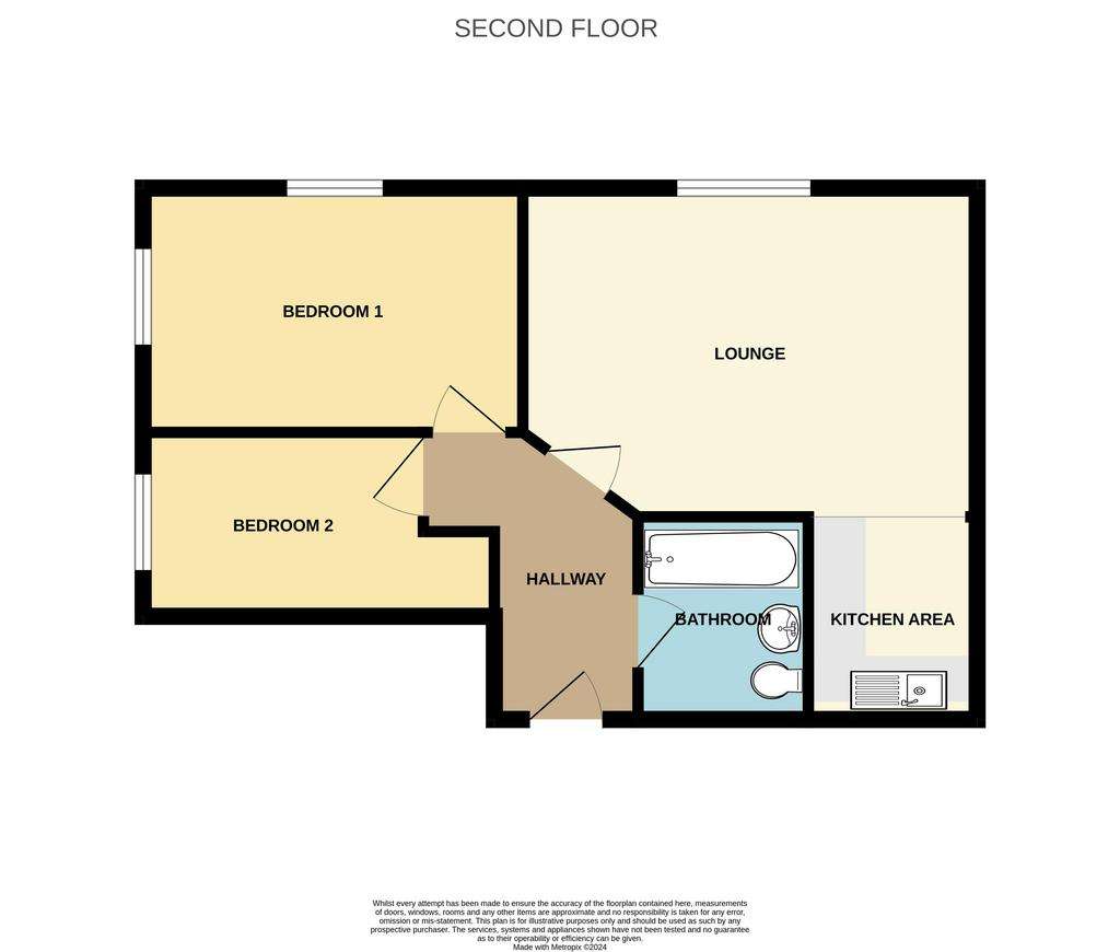 2 bedroom flat for sale - floorplan