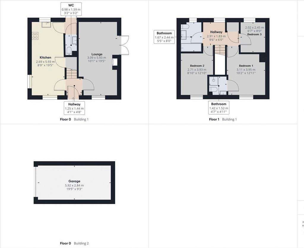 3 bedroom detached house for sale - floorplan