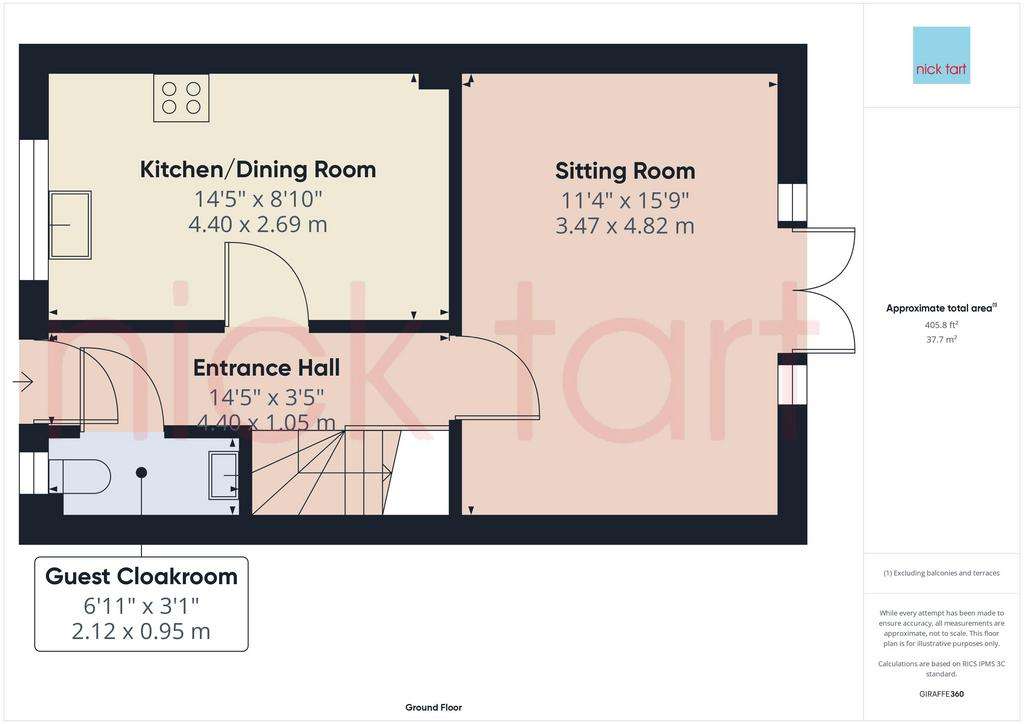 3 bedroom semi-detached house for sale - floorplan