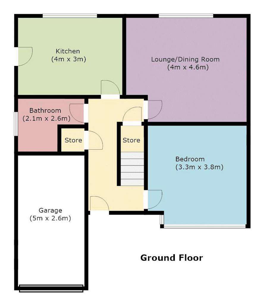 3 bedroom semi-detached bungalow for sale - floorplan