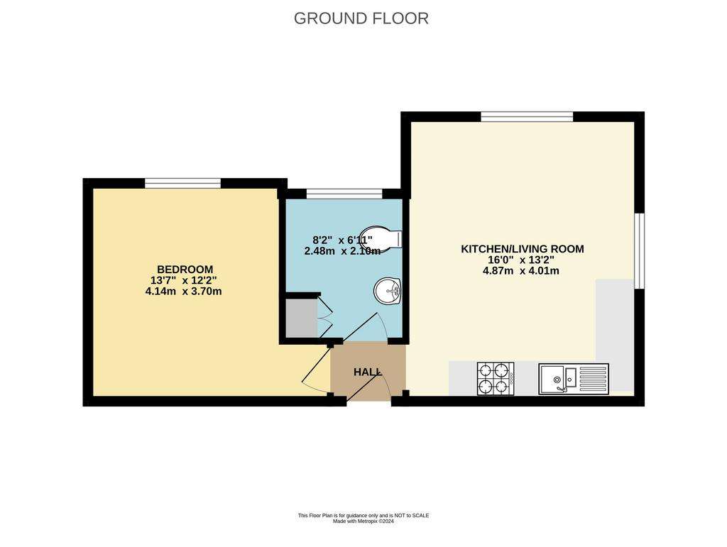 1 bedroom flat to rent - floorplan