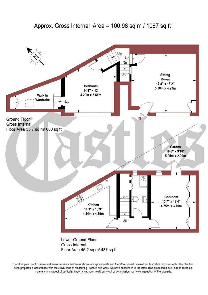 2 bedroom flat for sale - floorplan