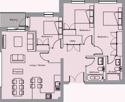 3 bedroom flat for sale - floorplan