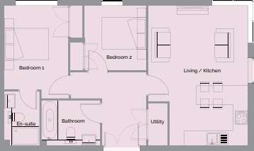 2 bedroom flat for sale - floorplan