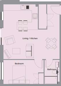 1 bedroom flat for sale - floorplan