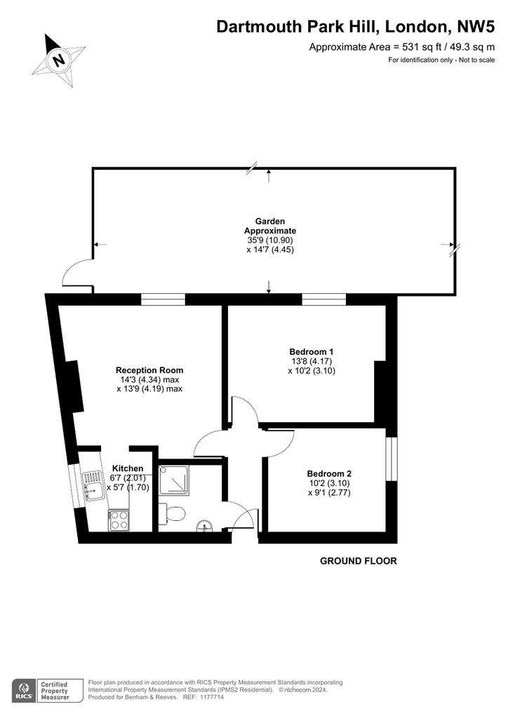 2 bedroom flat for sale - floorplan