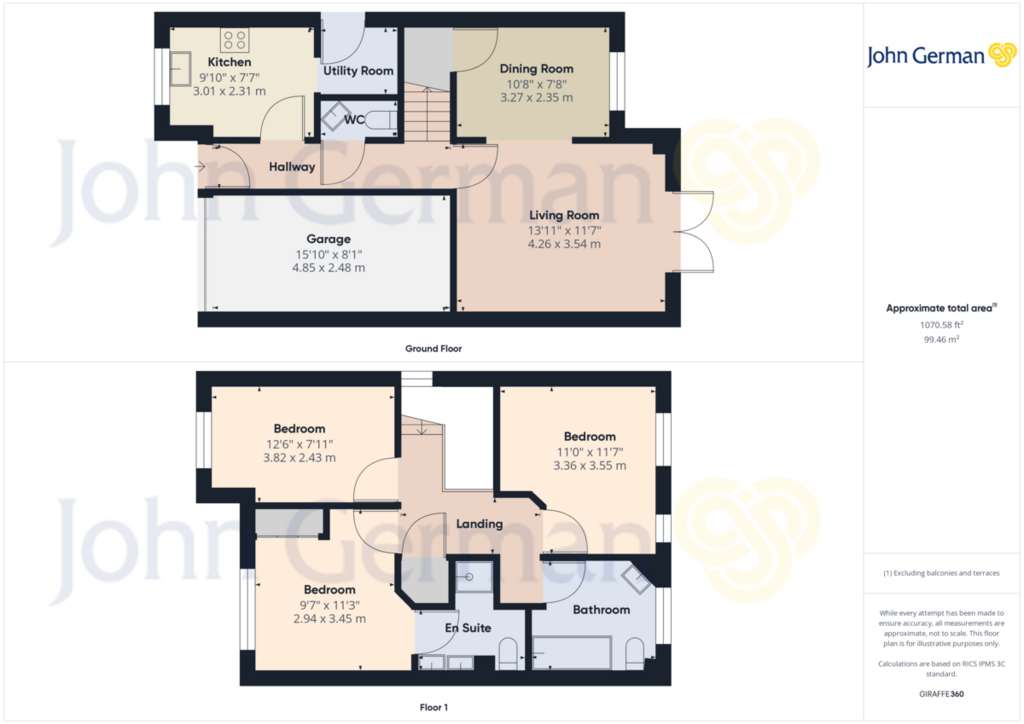 3 bedroom detached house for sale - floorplan