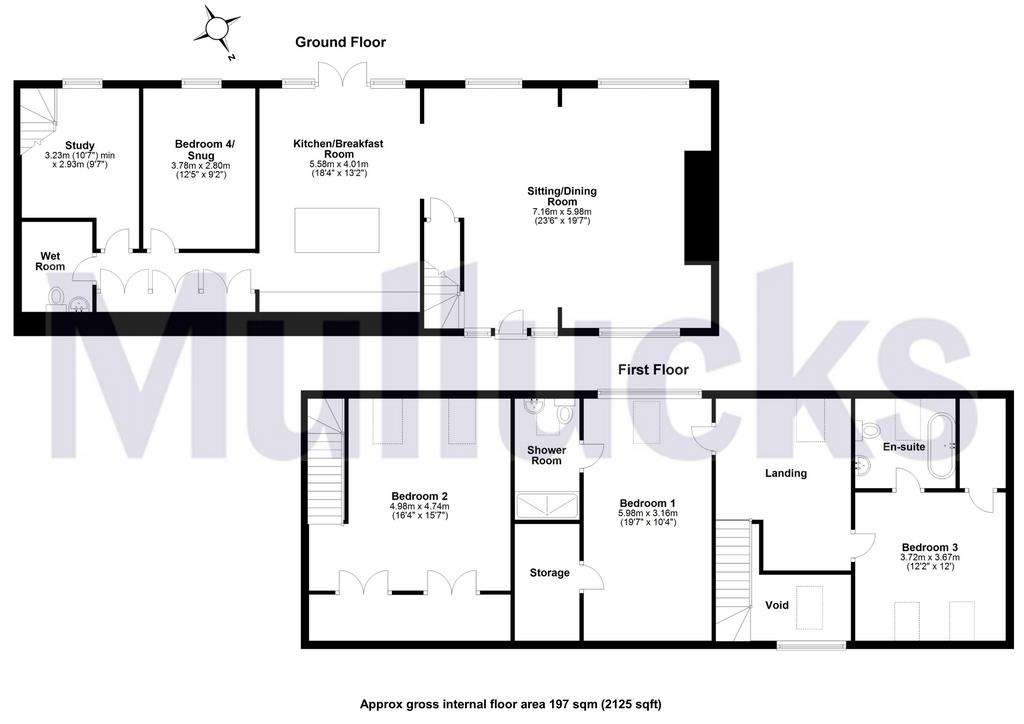 4 bedroom semi-detached house for sale - floorplan