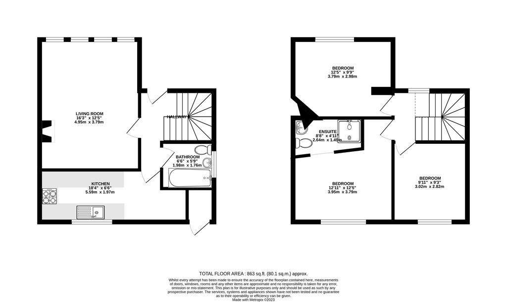 3 bedroom semi-detached house for sale - floorplan