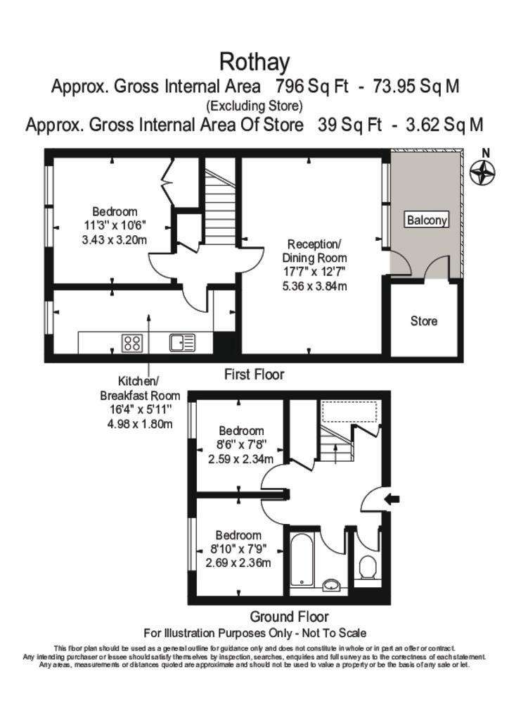 4 bedroom flat to rent - floorplan