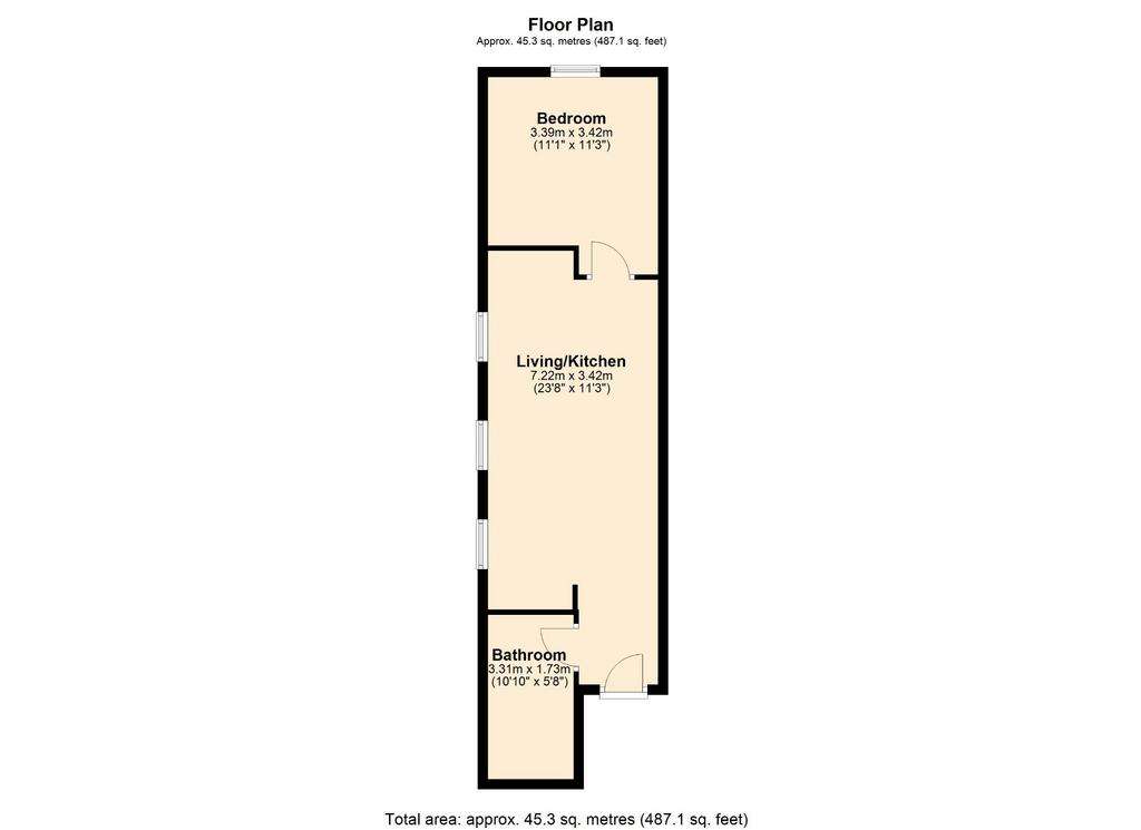 1 bedroom flat for sale - floorplan