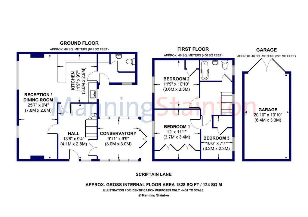 3 bedroom semi-detached house for sale - floorplan