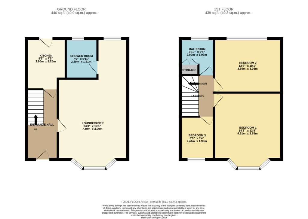 3 bedroom terraced house for sale - floorplan