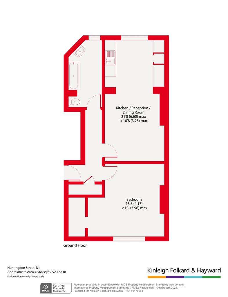 1 bedroom flat for sale - floorplan